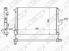 Радиатор RENAULT DUSTER 10-/LOGAN 08-/LADA LARGUS 12- (с кондиционером) SG-RN0002-08-2
